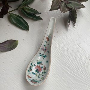Asian hand painted soup spoon. Ramen